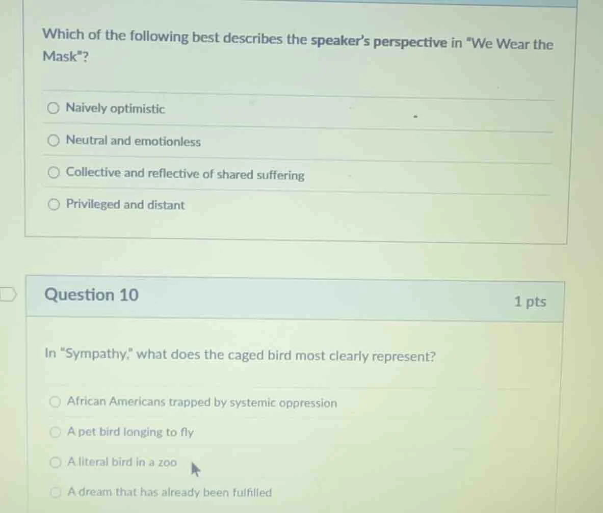 which of the following best describes the speaker’s perspective in “we …