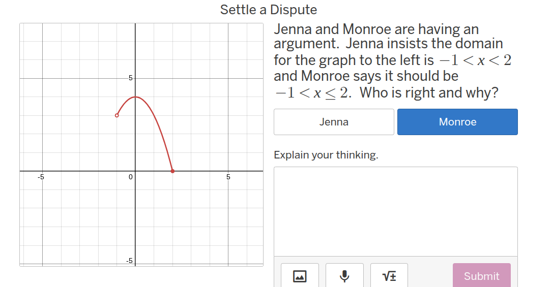 settle a dispute jenna and monroe are having an argument. jenna insists…