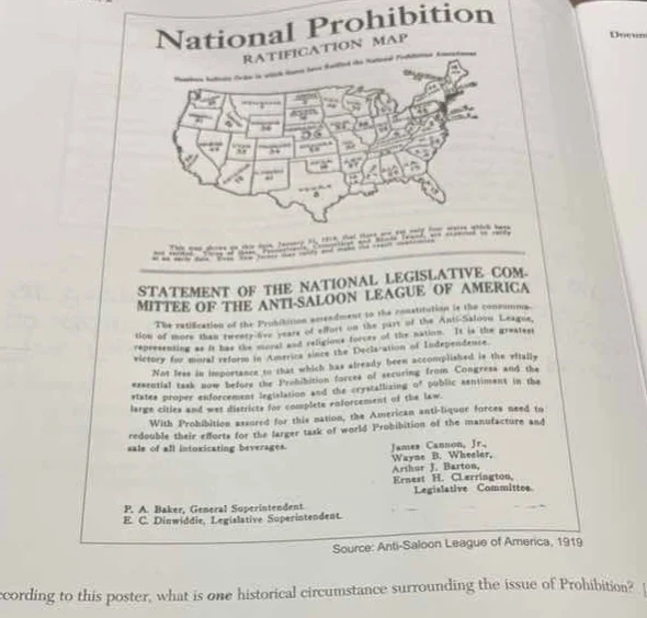 national prohibition ratification map statement of the national legisla…