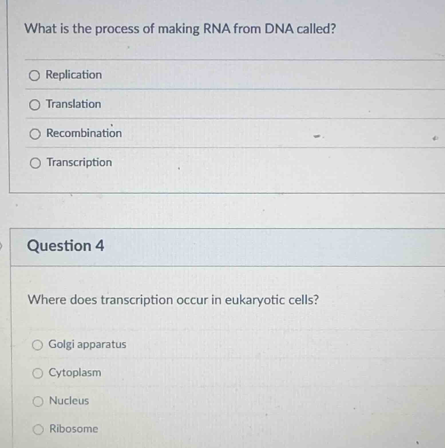 what is the process of making rna from dna called? replication translat…