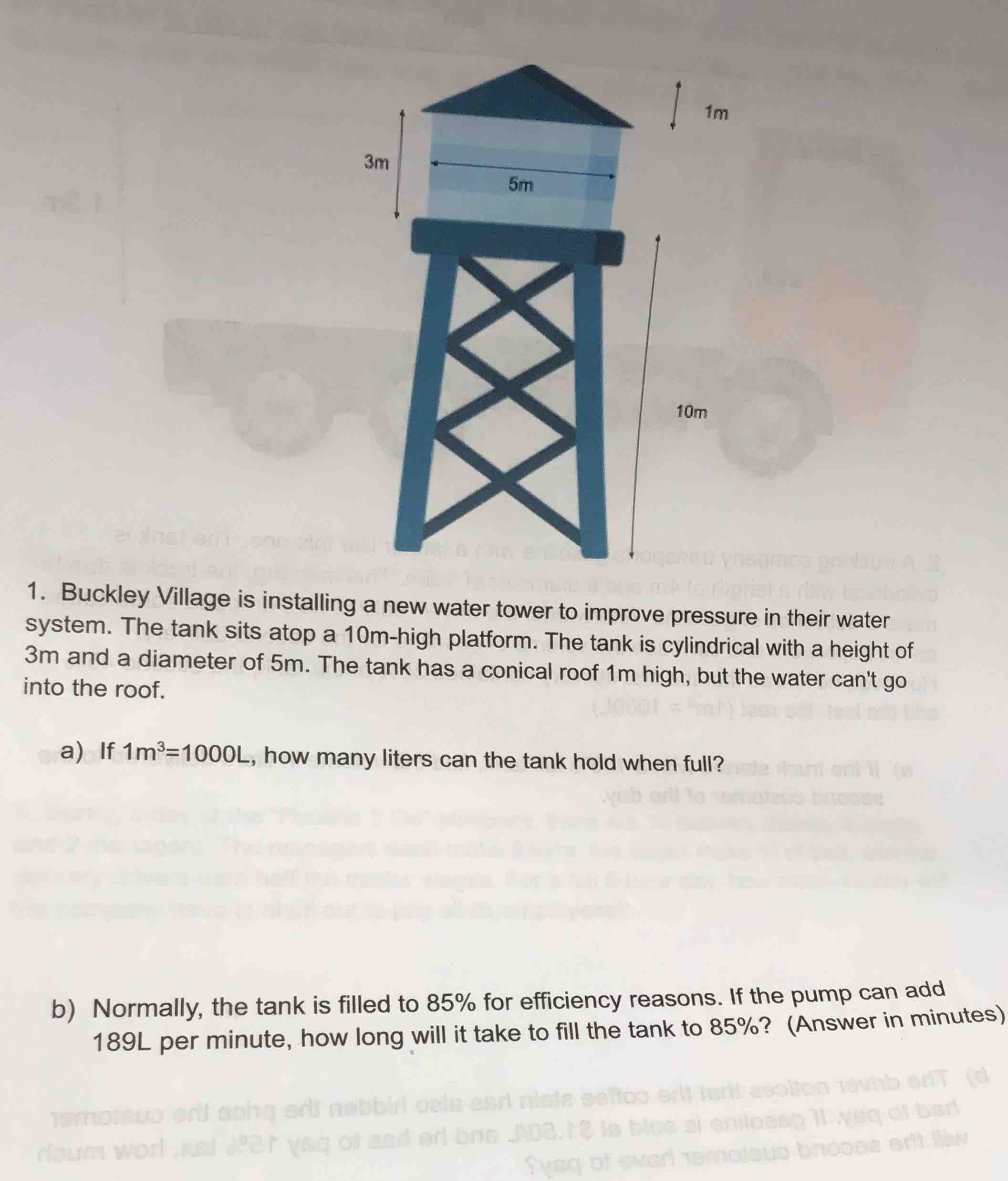 1. buckley village is installing a new water tower to improve pressure …