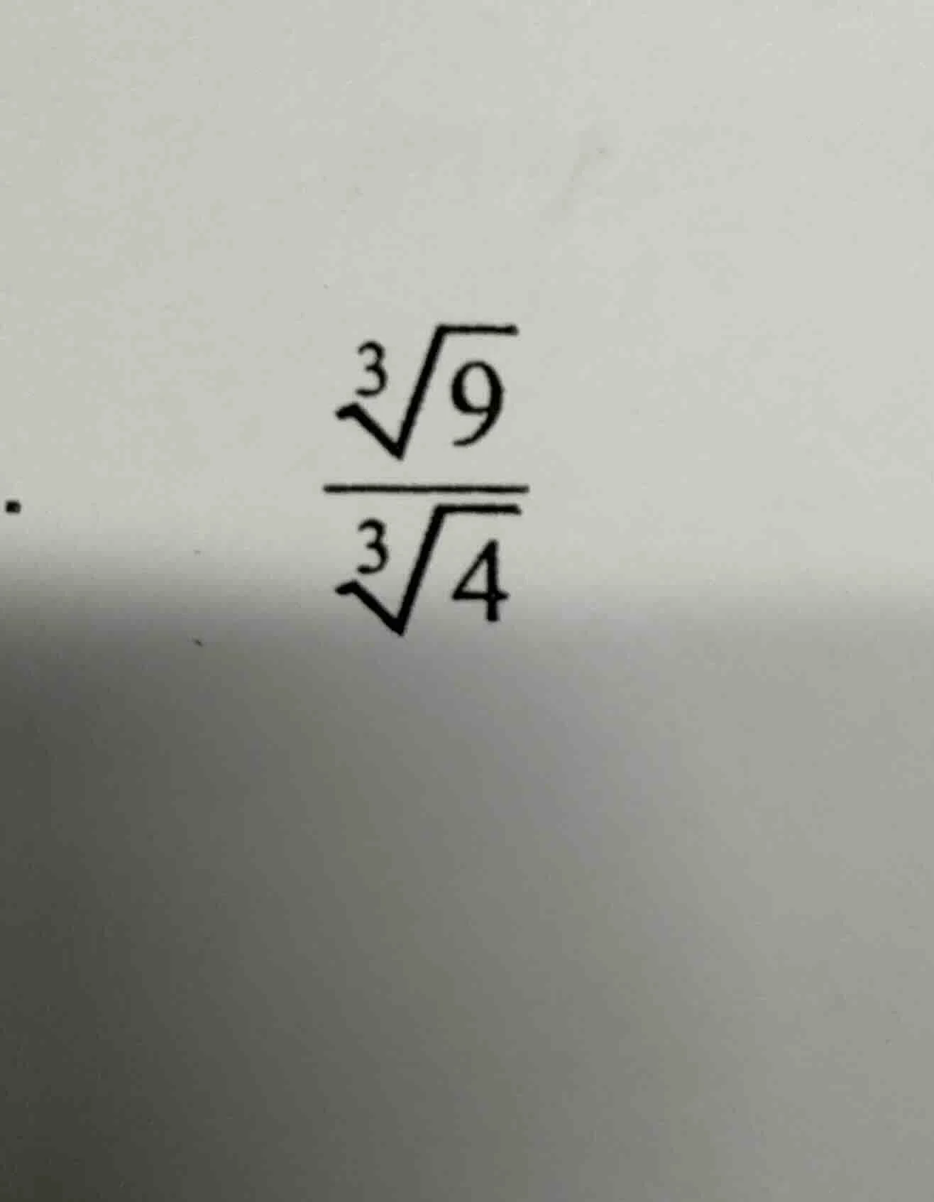 (\frac{sqrt3{9}}{sqrt3{4}})