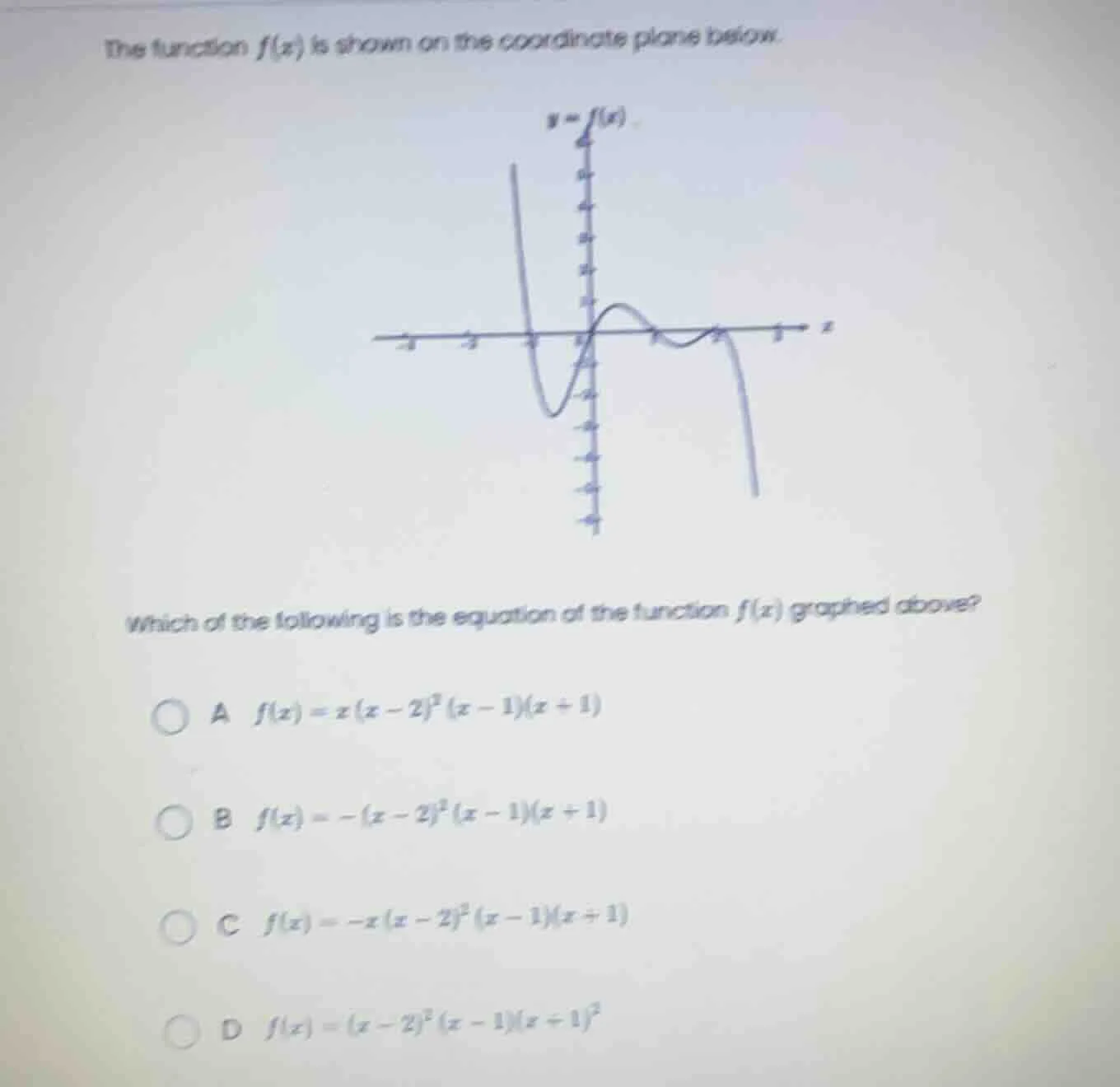the function $f(x)$ is shown on the coordinate plane below. graph of $y…