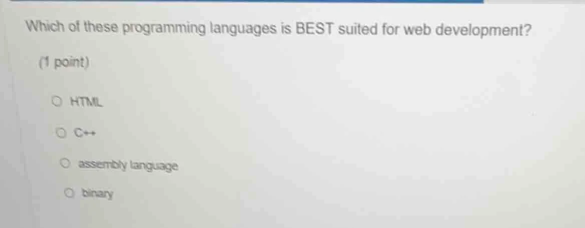 which of these programming languages is best suited for web development…
