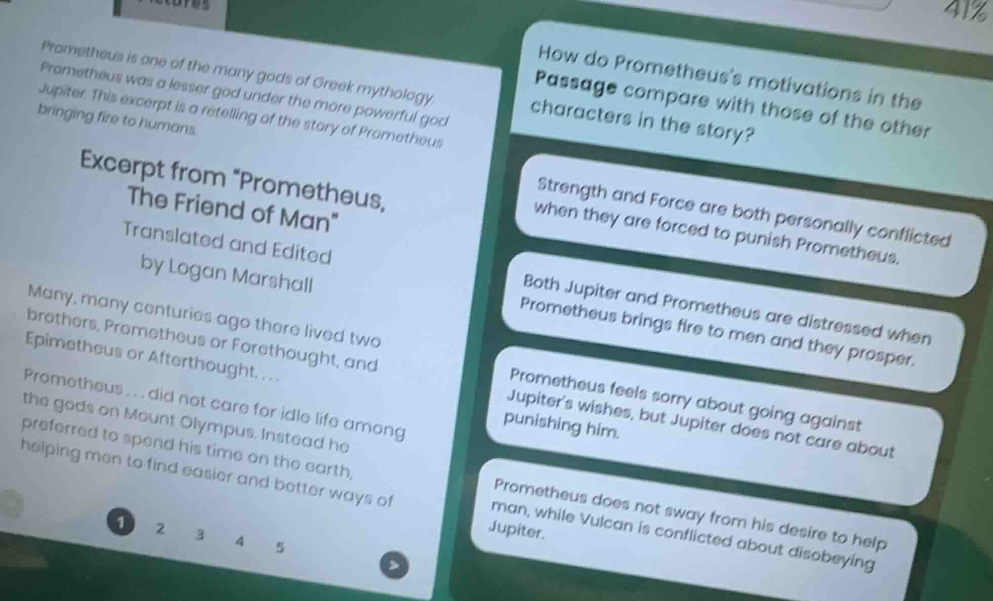 prometheus is one of the many gods of greek mythology. prometheus was a…