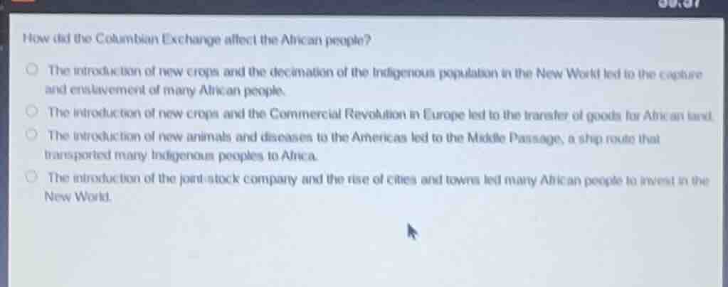 how did the columbian exchange affect the african people? the introduct…