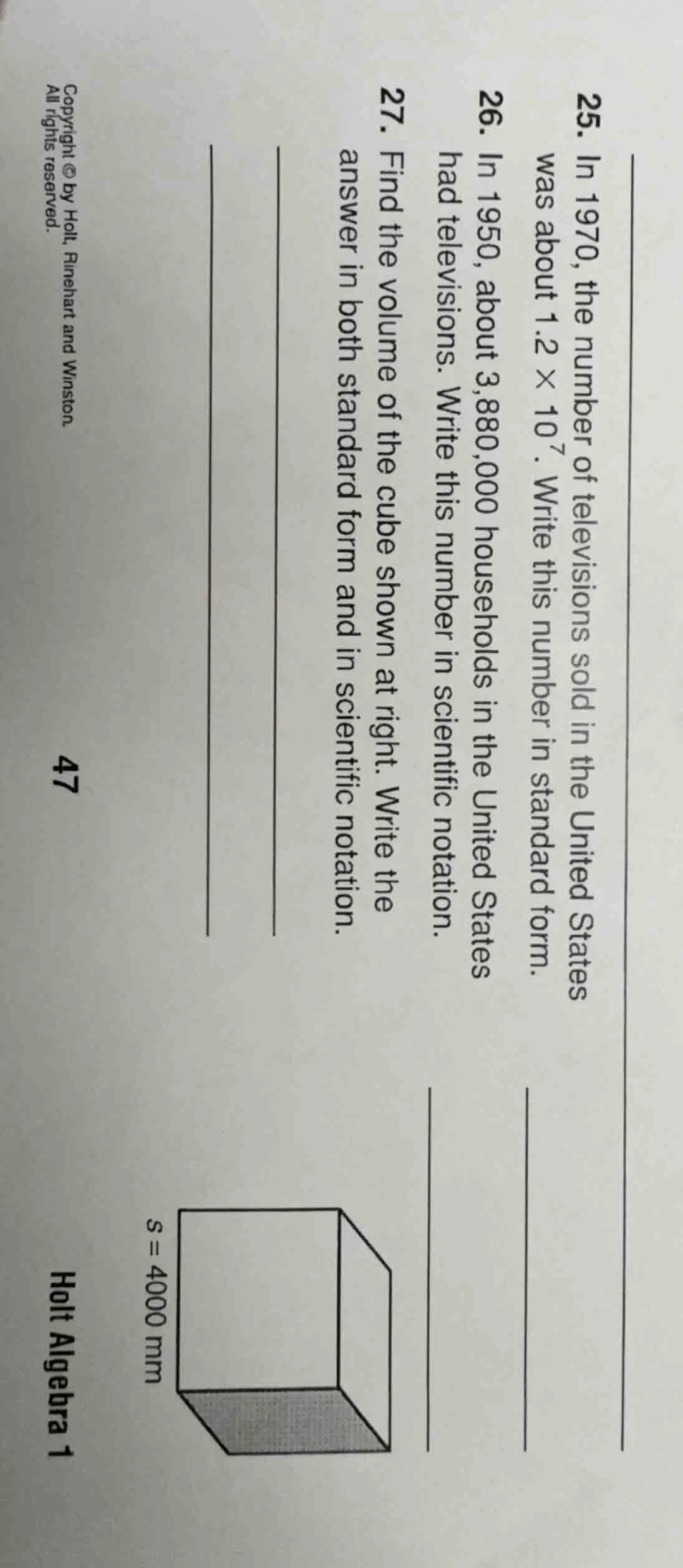 25. in 1970, the number of televisions sold in the united states was ab…