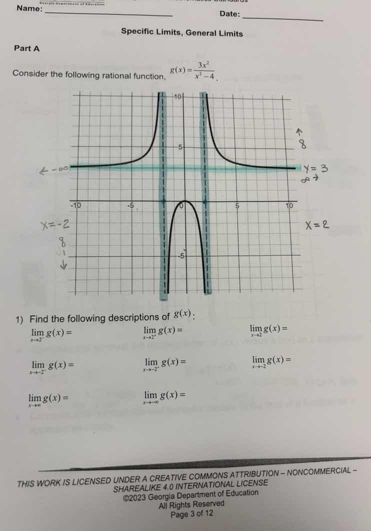 name: date: specific limits, general limits part a consider the followi…