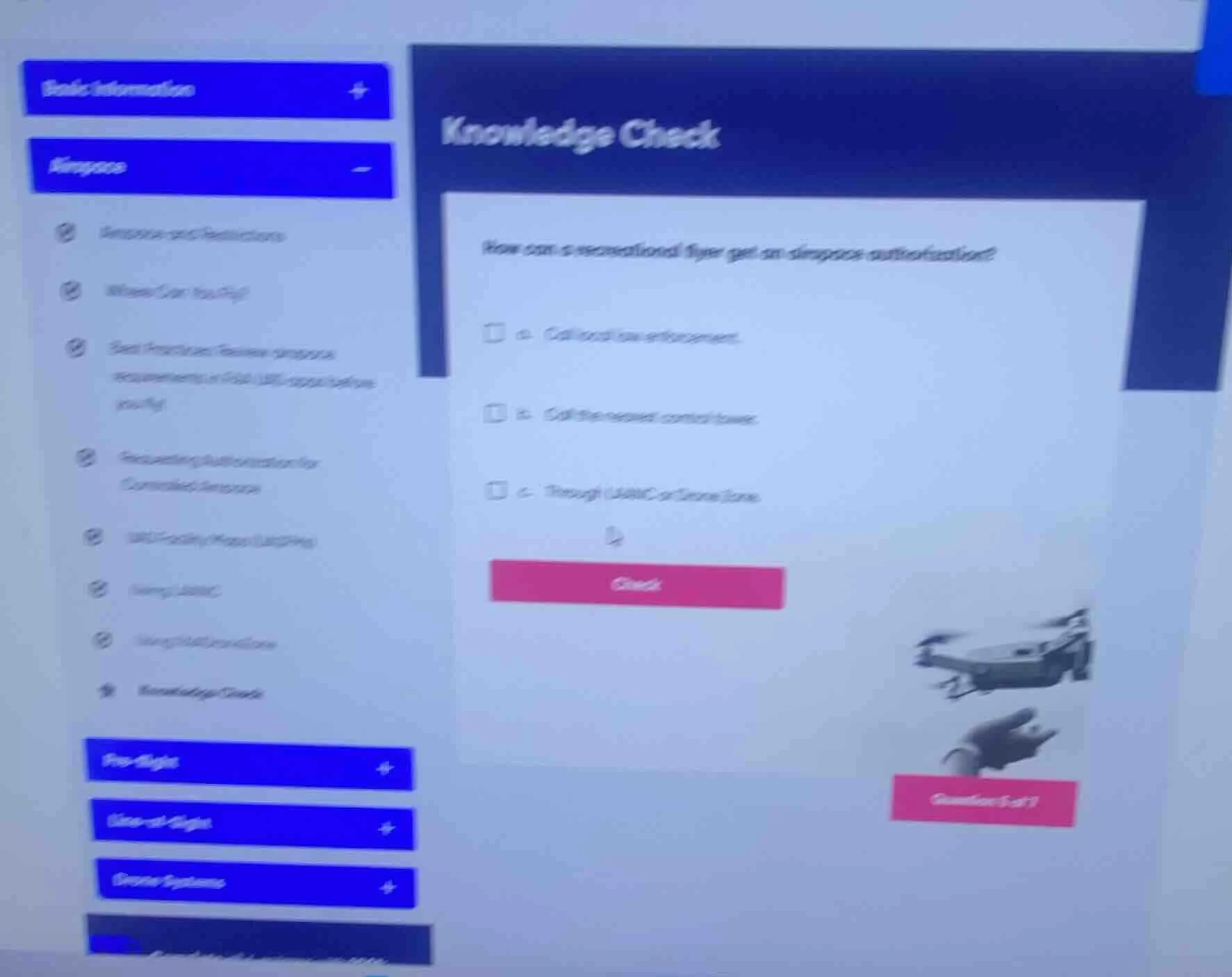 knowledge check how can a recreational flyer get an airspace authorizat…