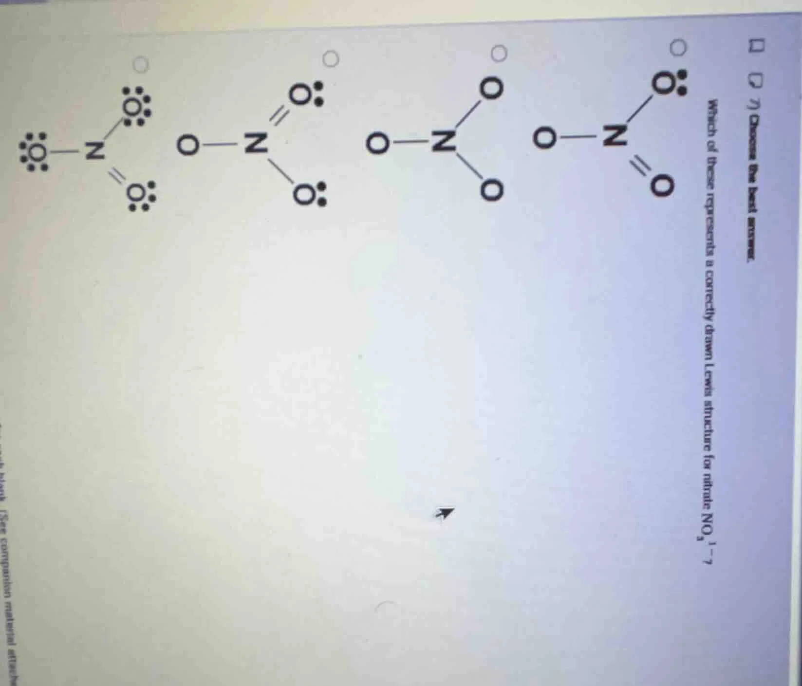 7) choose the best answer. which of these represents a correctly drawn …