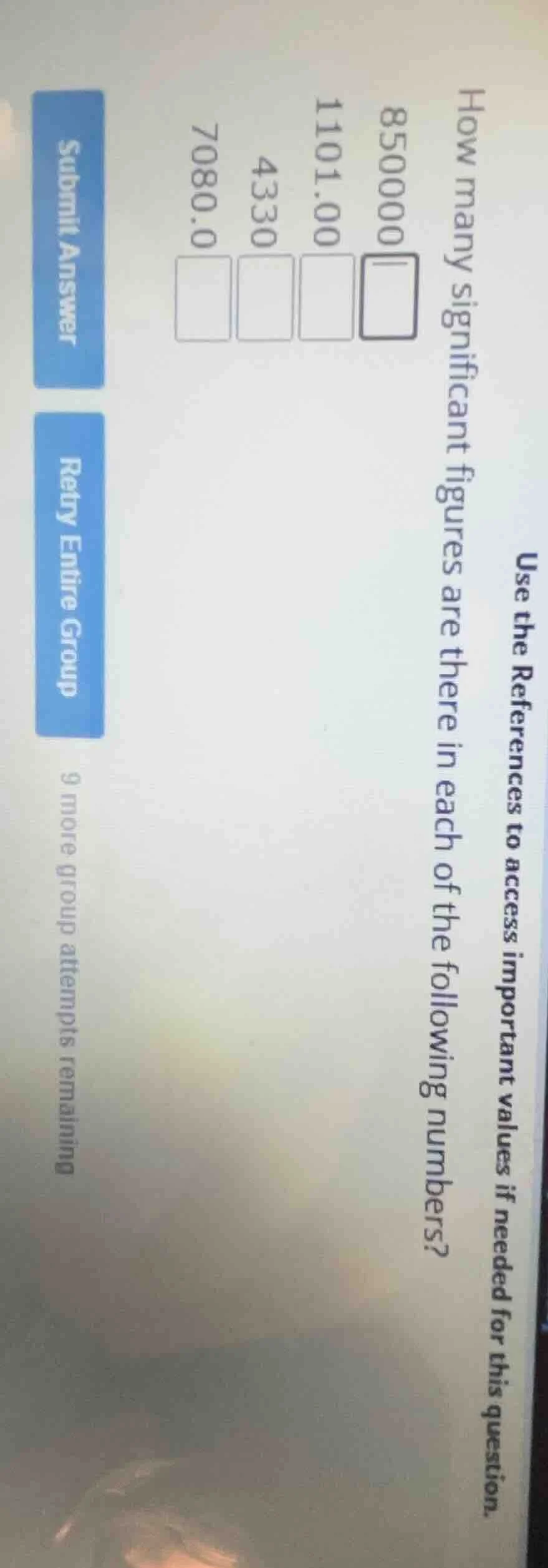 how many significant figures are there in each of the following numbers…