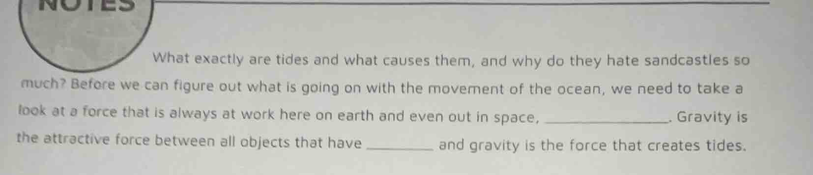 what exactly are tides and what causes them, and why do they hate sandc…