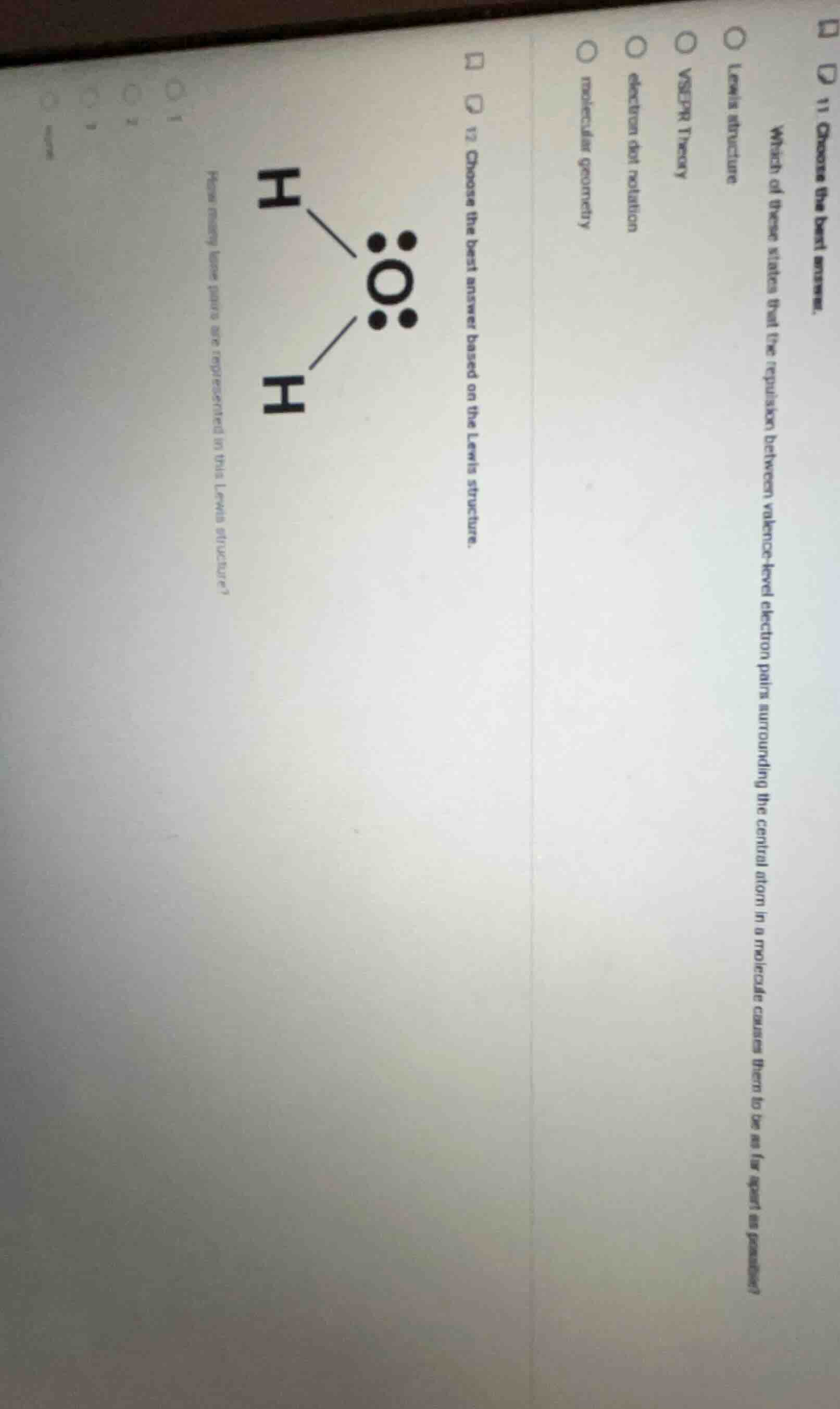 12 choose the best answer based on the lewis structure. how many lone p…