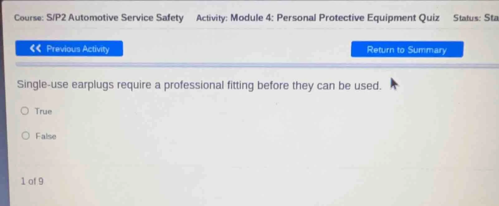 course: s/p2 automotive service safety activity: module 4: personal pro…