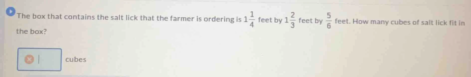 the box that contains the salt lick that the farmer is ordering is $1\\…