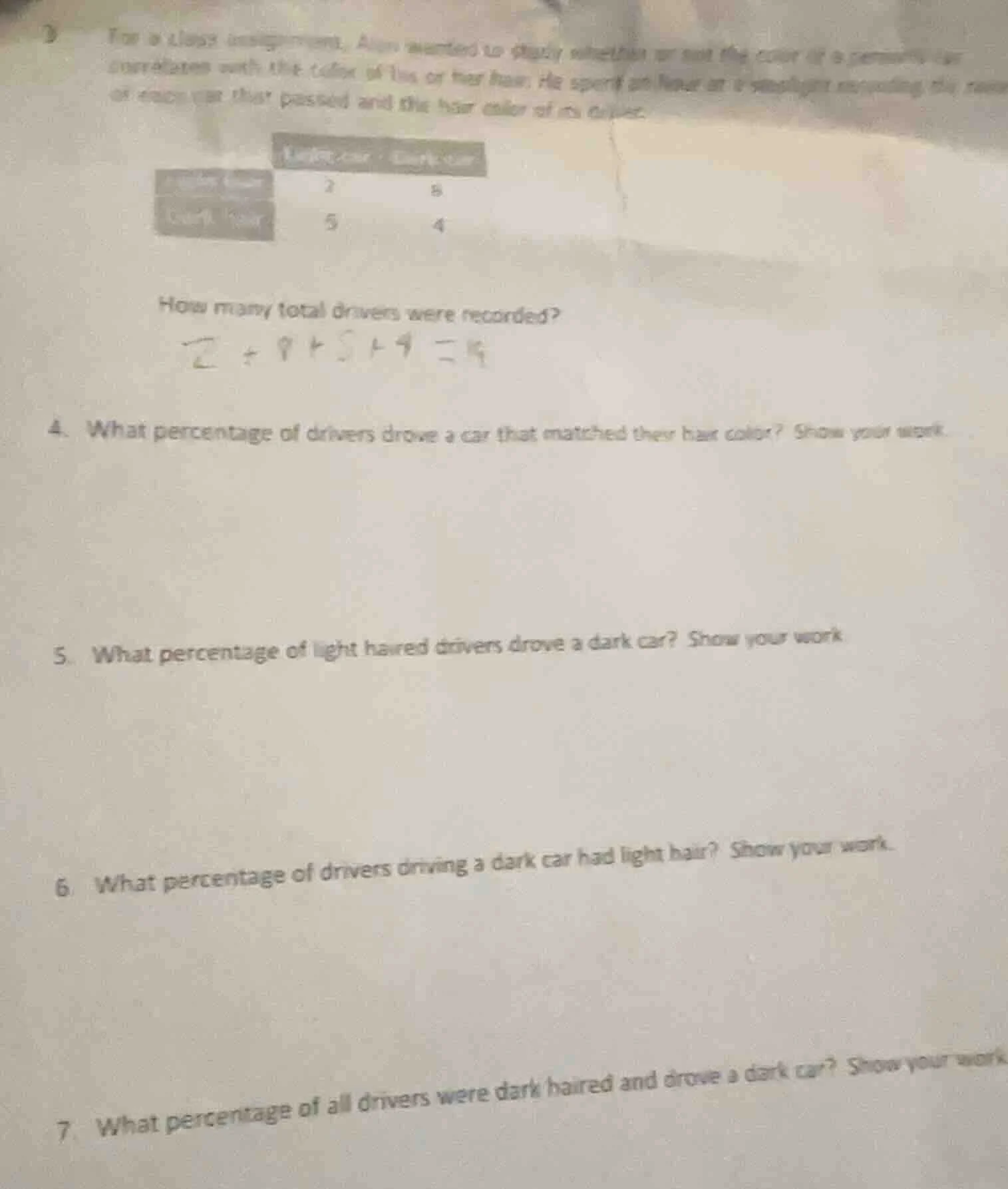 for a class assignment, alan wanted to study whether or not the color o…