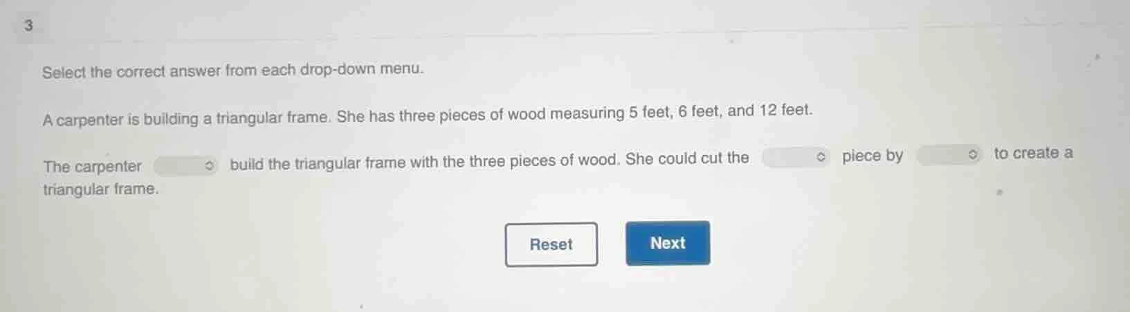 3 select the correct answer from each drop - down menu. a carpenter is …