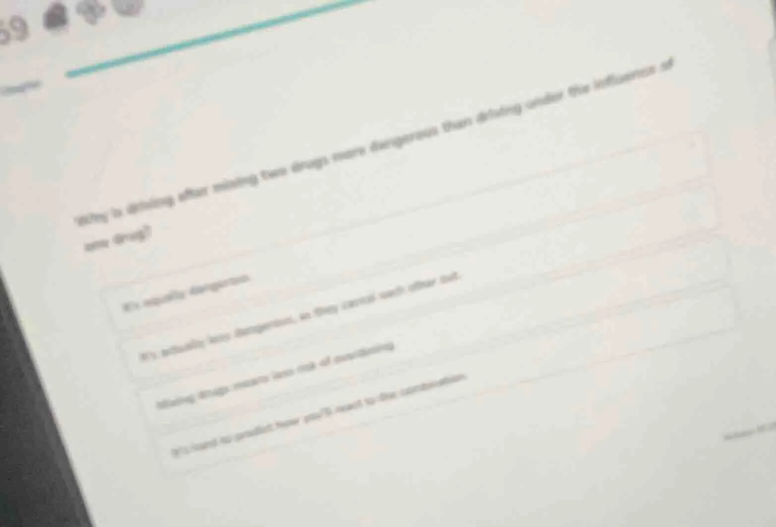 why is driving after mixing two drugs more dangerous than driving under…