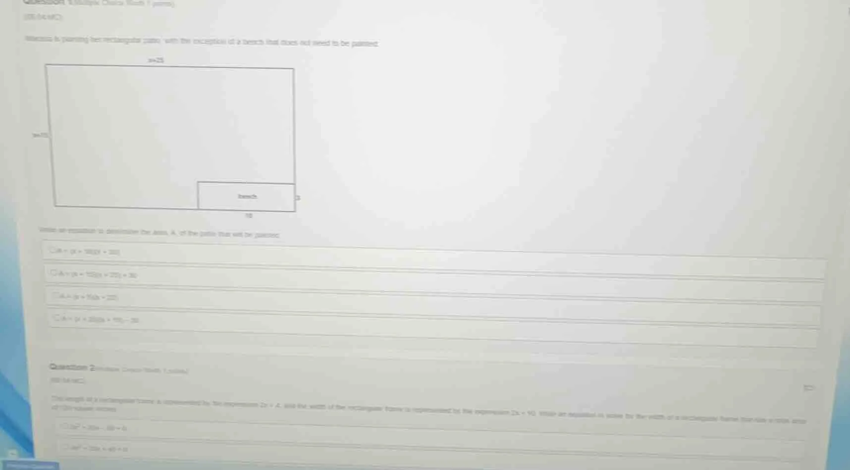 question 1 multiple choice (worth 1 points) (8.5.04 mc) marissa is pain…