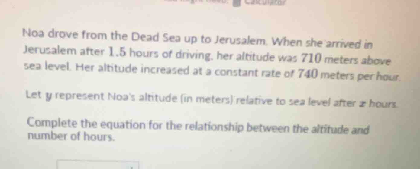 noa drove from the dead sea up to jerusalem. when she arrived in jerusa…