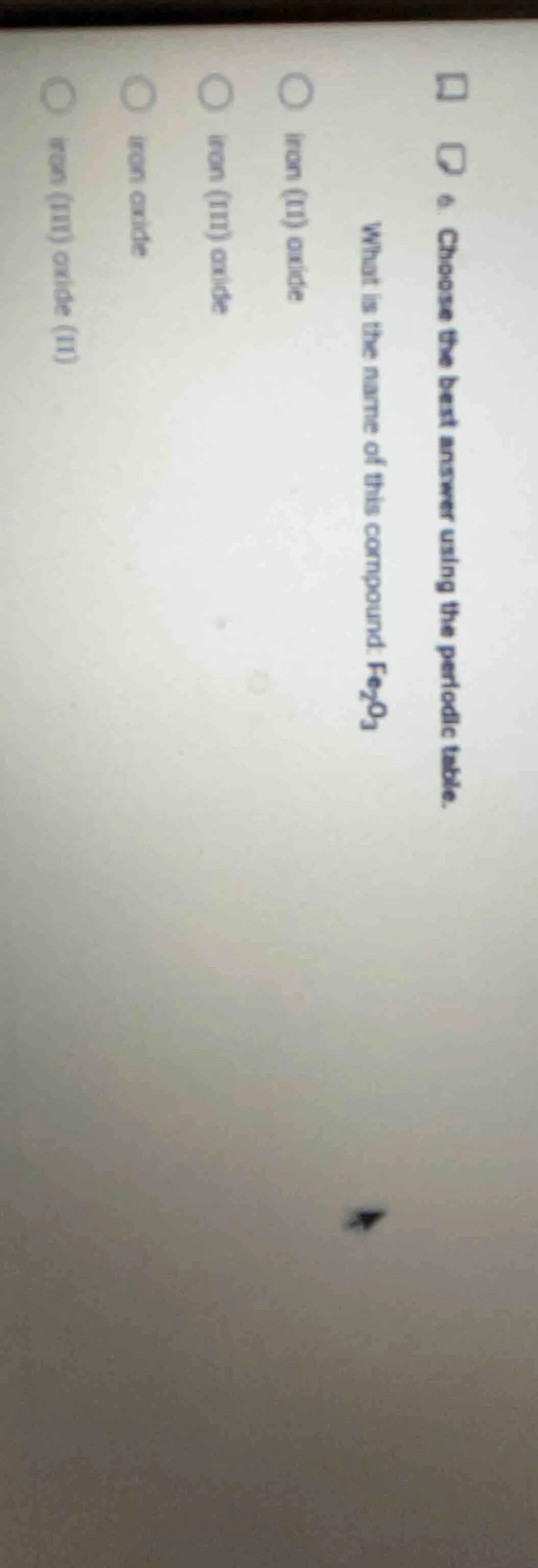 6. choose the best answer using the periodic table. what is the name of…