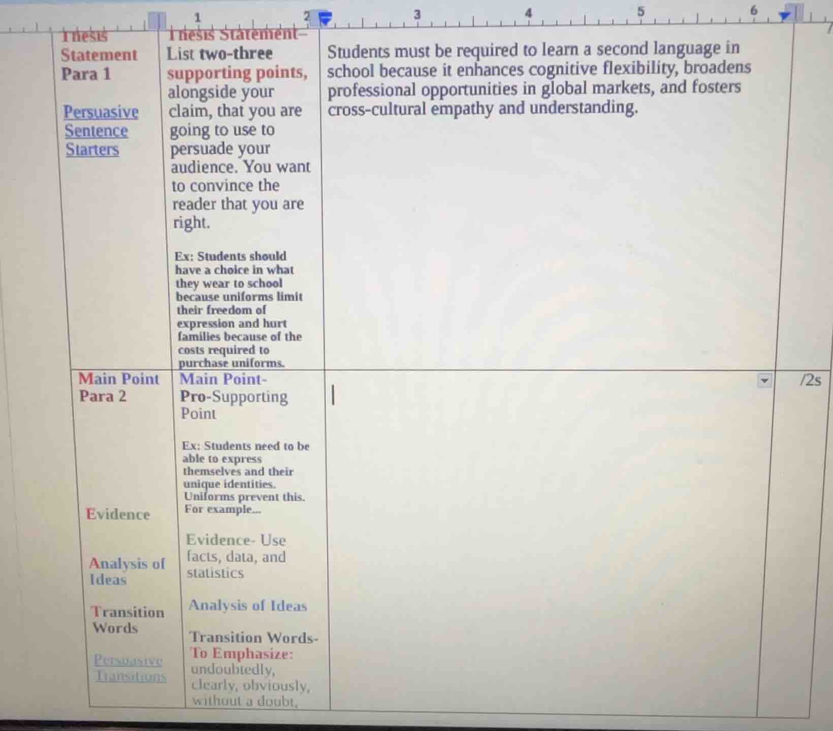 thesis statement para 1 persuasive sentence starters thesis statement– …