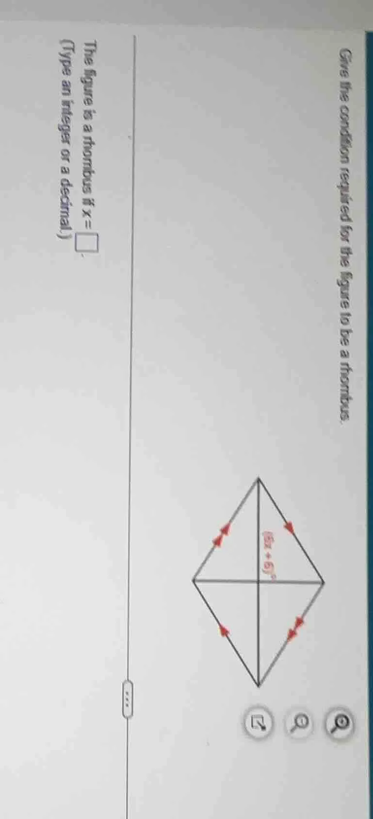 give the condition required for the figure to be a rhombus. the figure …