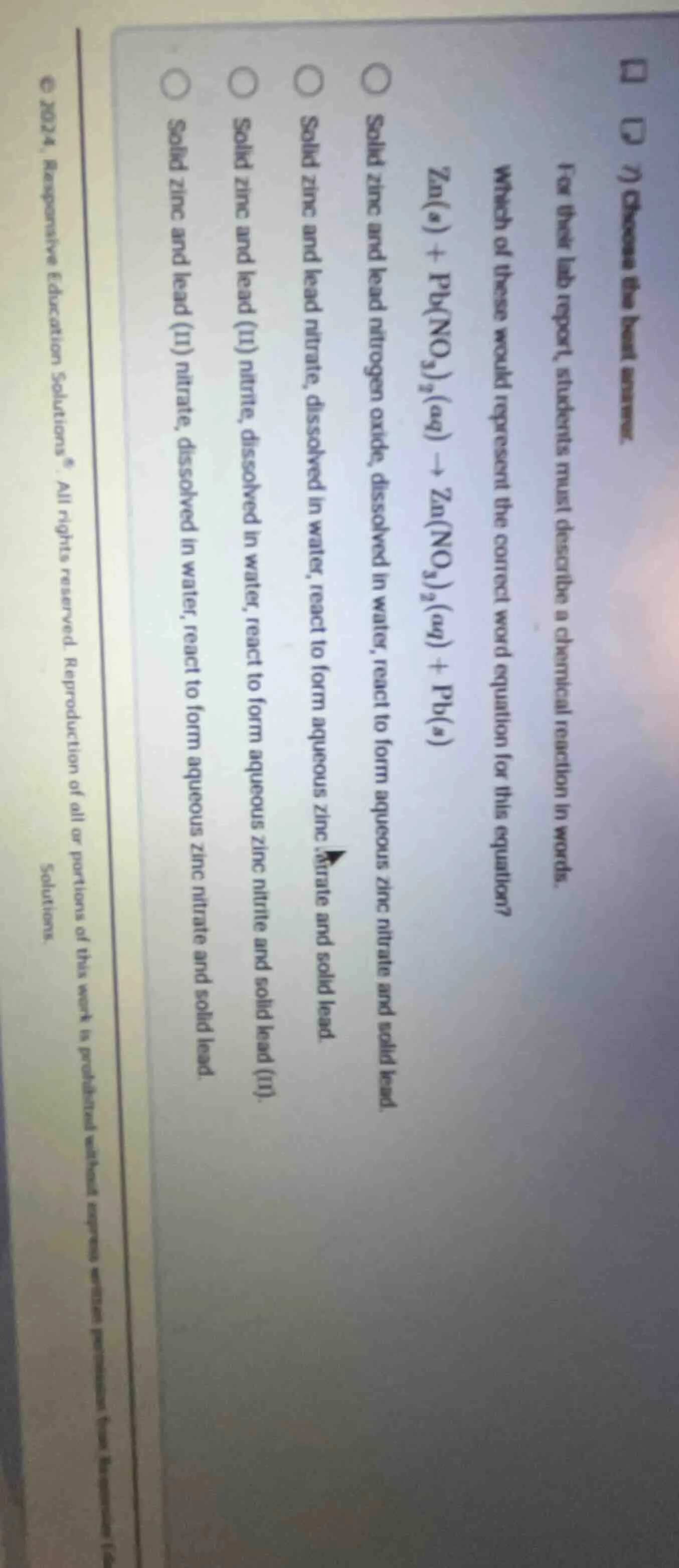 7) choose the best answer. for their lab report, students must describe…