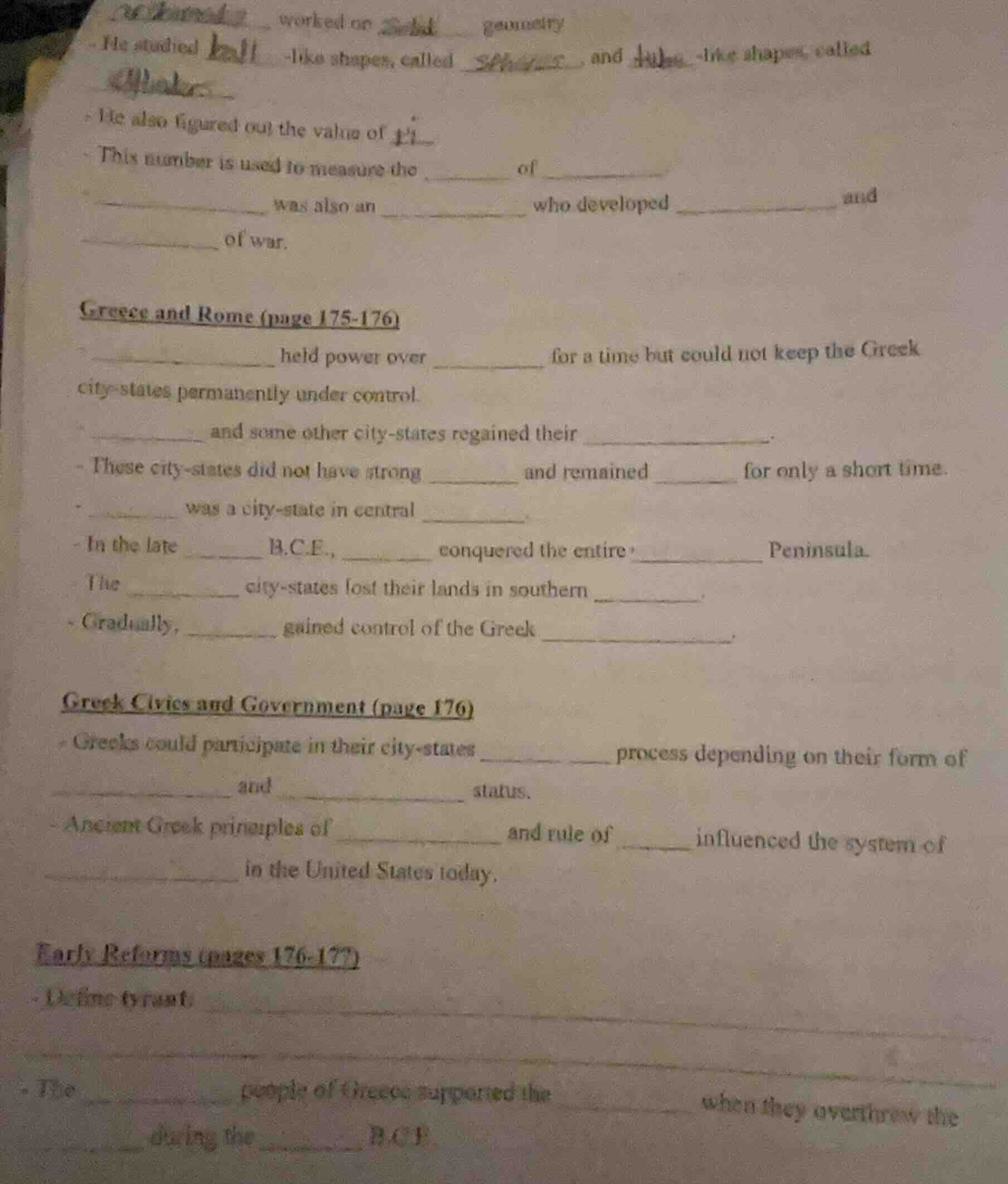 - he studied ____ -like shapes, called ____, and ____ -like shapes, cal…