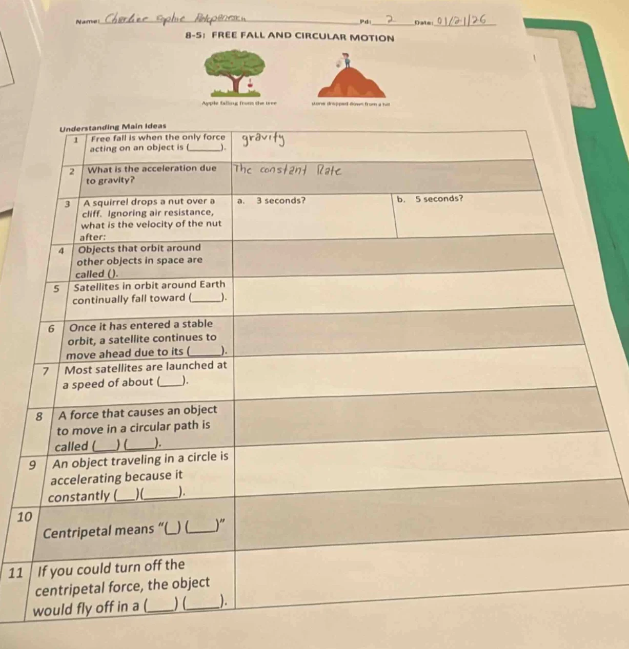 name: pd: 2 date: 01/21/26 8-5: free fall and circular motion apple fal…