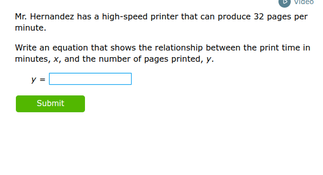 mr. hernandez has a high - speed printer that can produce 32 pages per …