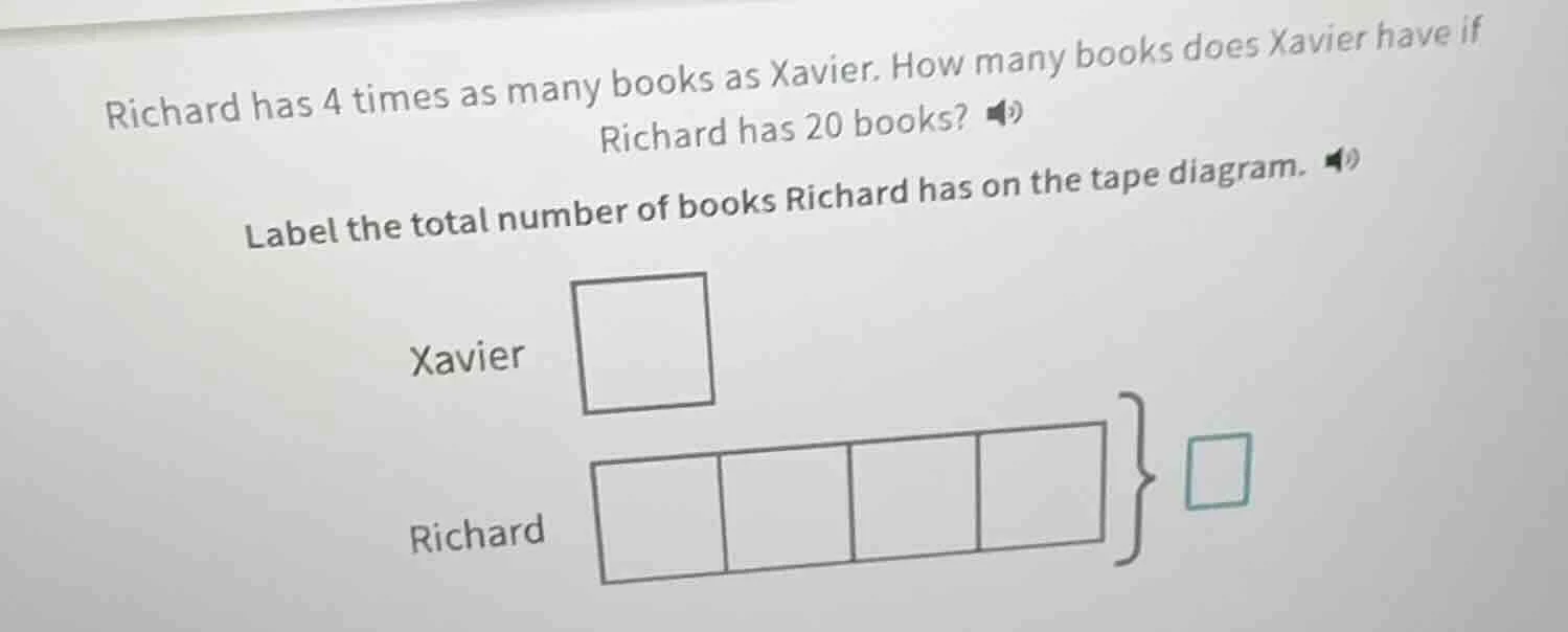 richard has 4 times as many books as xavier. how many books does xavier…