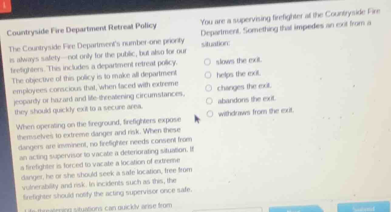 countryside fire department retreat policy the countryside fire departm…
