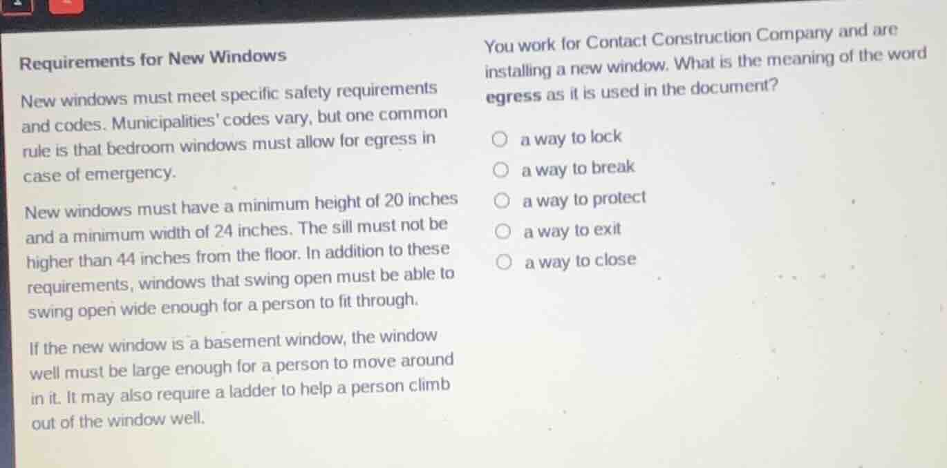 requirements for new windows new windows must meet specific safety requ…
