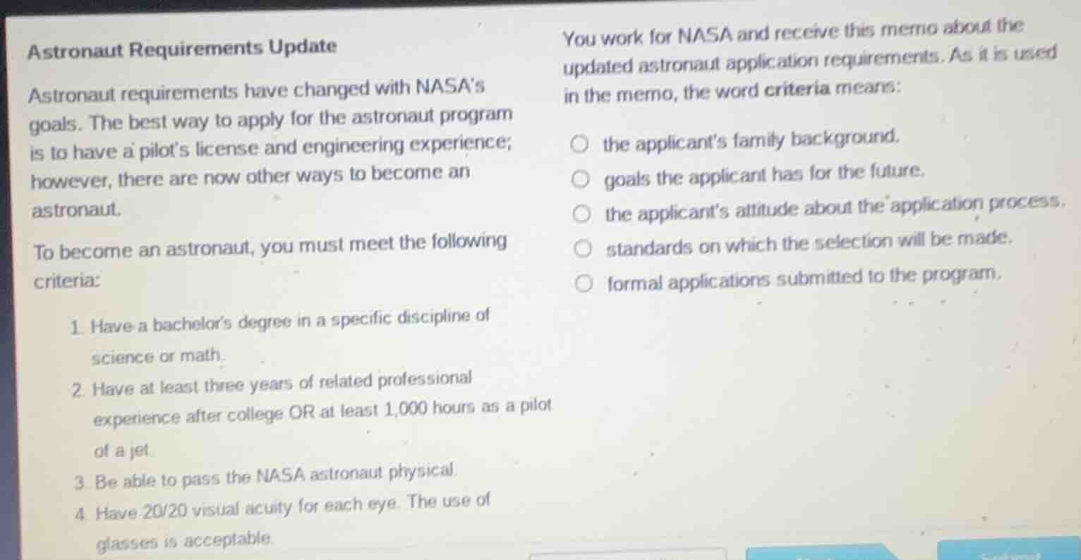 astronaut requirements update astronaut requirements have changed with …