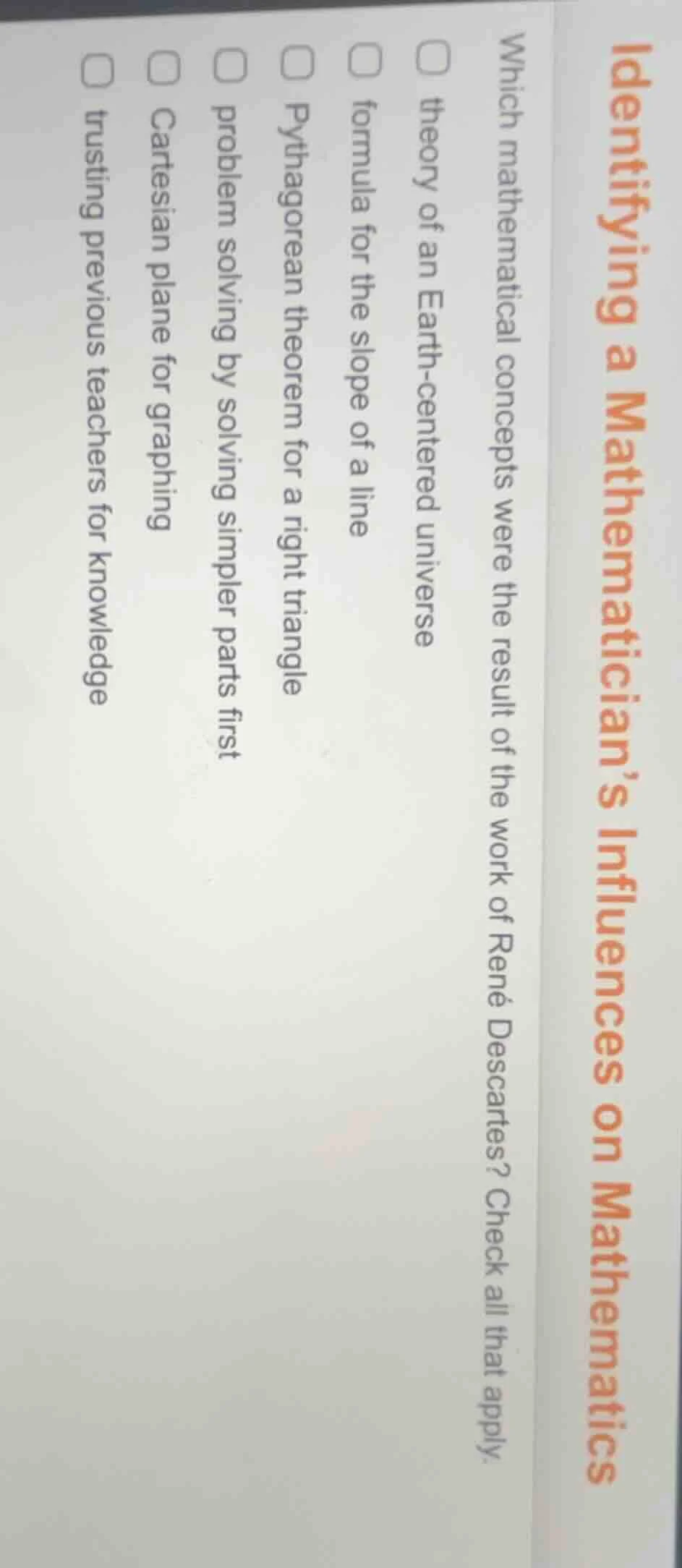 identifying a mathematician’s influences on mathematics which mathemati…