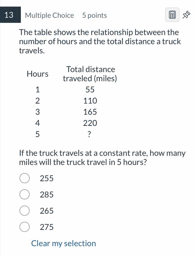 13 multiple choice 5 points the table shows the relationship between th…