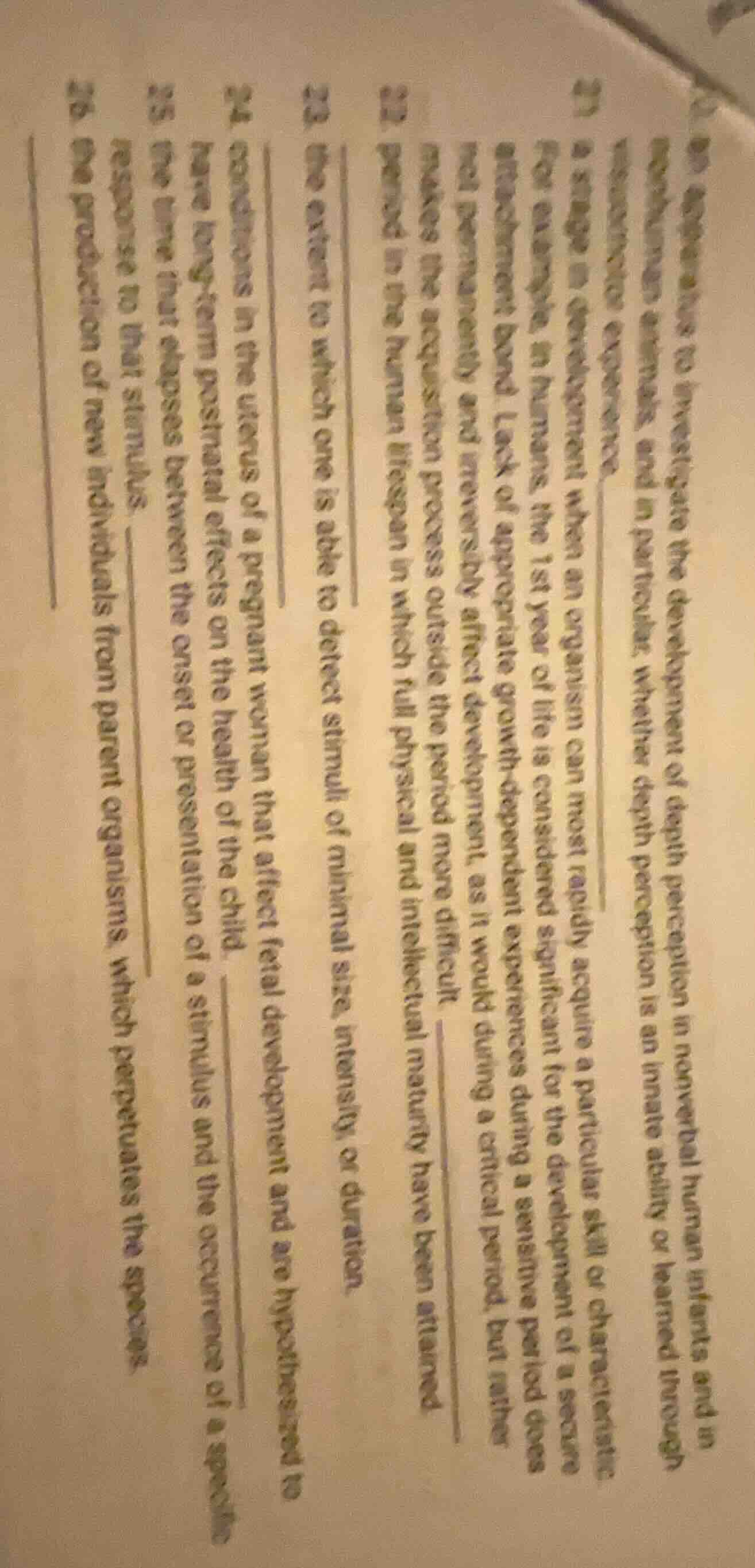 11. a stage in development when an organism can most rapidly acquire a …