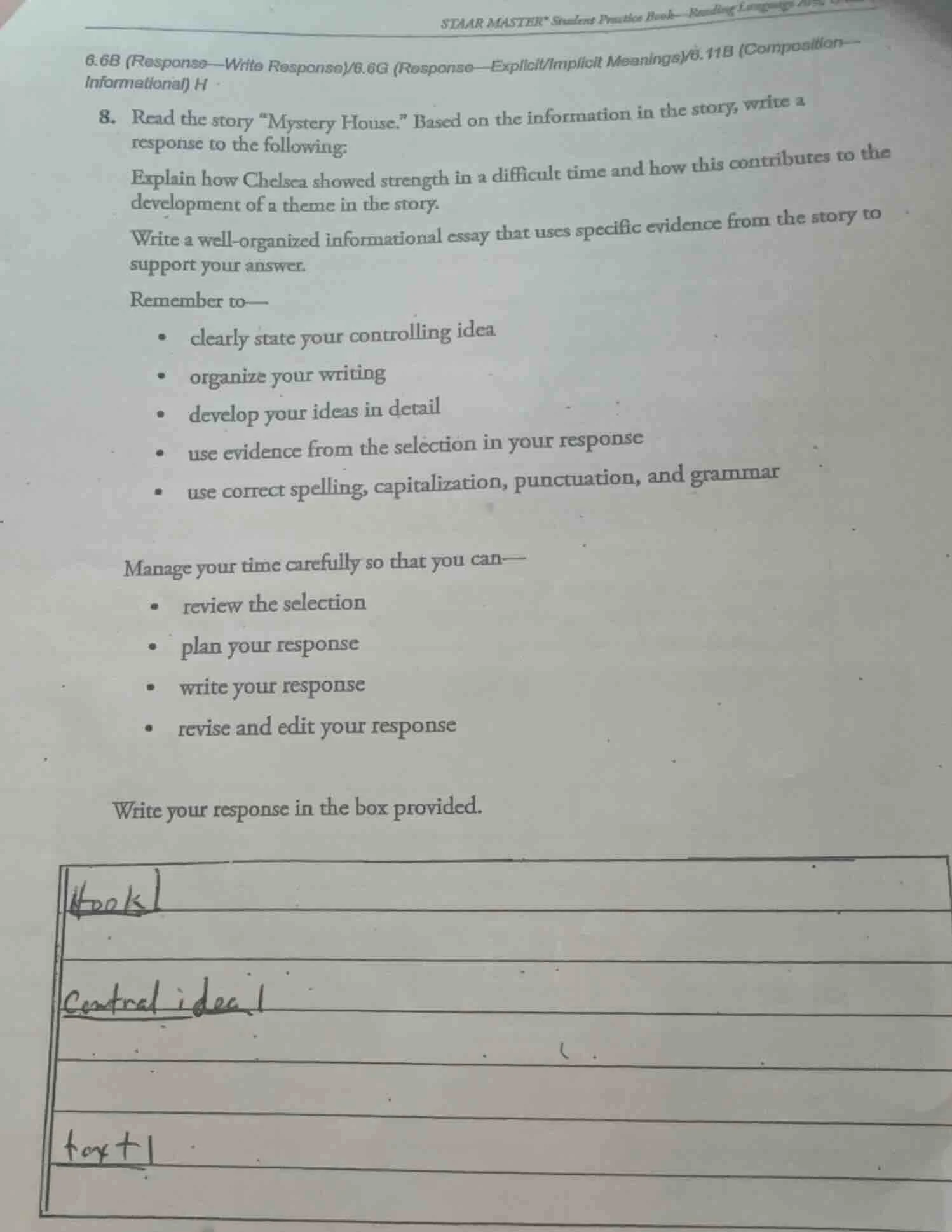 6.6b (response—write response)/6.6g (response—explicit/implicit meaning…