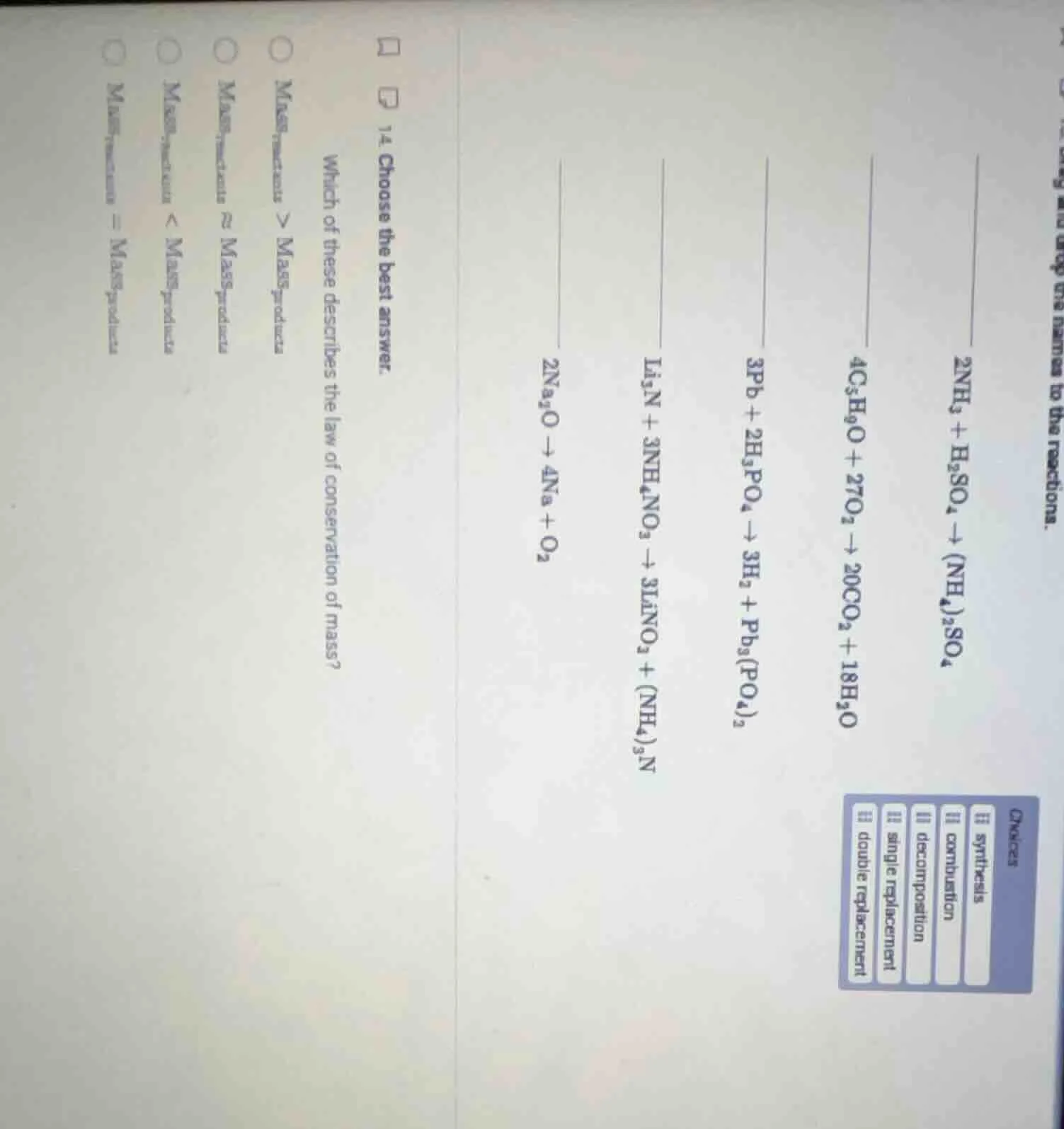 14. choose the best answer. which of these describes the law of conserv…