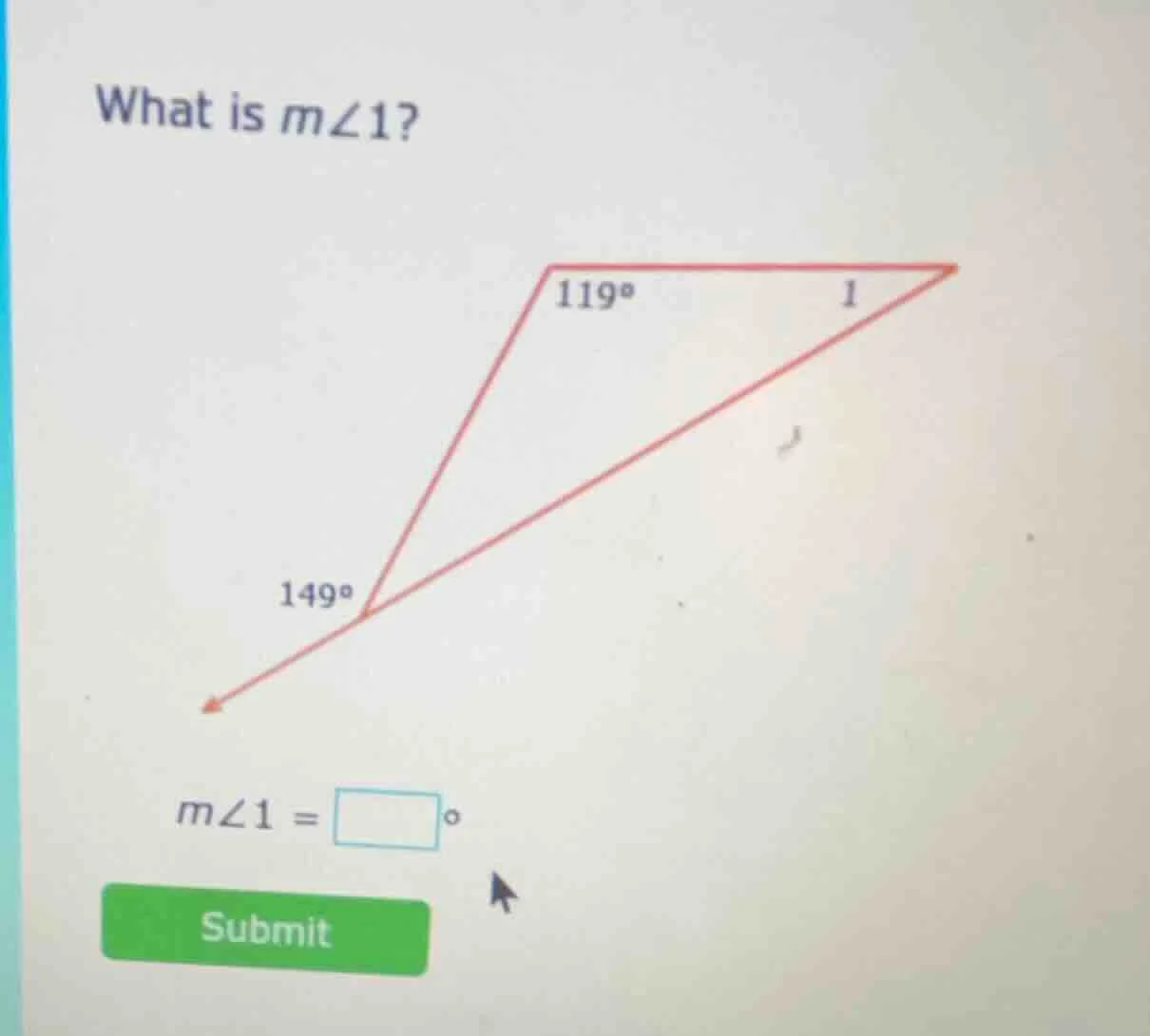 what is ( mangle 1 )? ( mangle 1 = square^circ ) submit