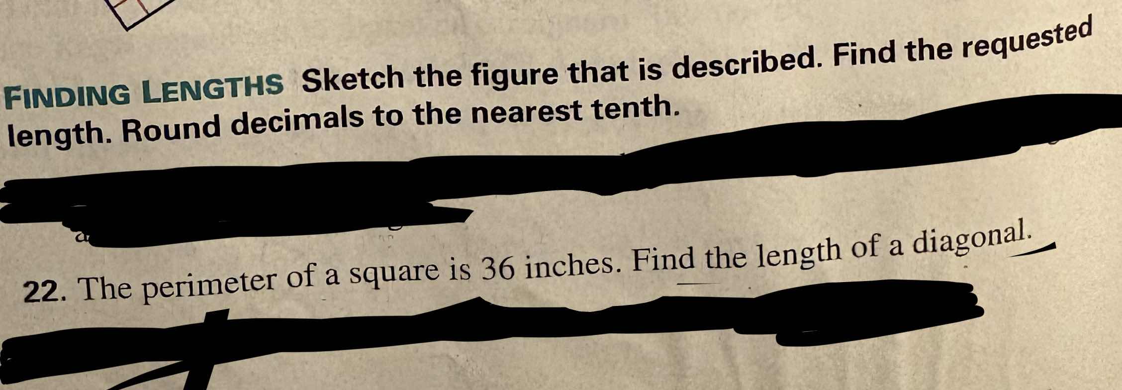 finding lengths sketch the figure that is described. find the requested…