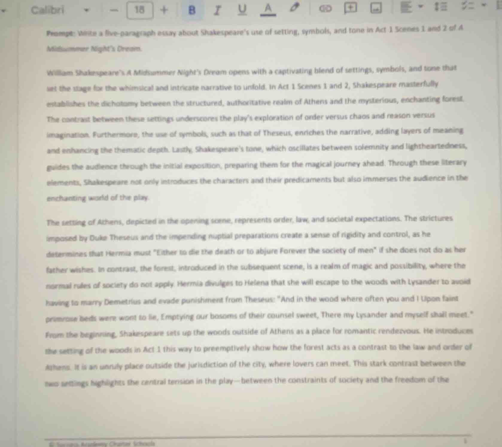 prompt: write a five - paragraph essay about shakespeare’s use of setti…