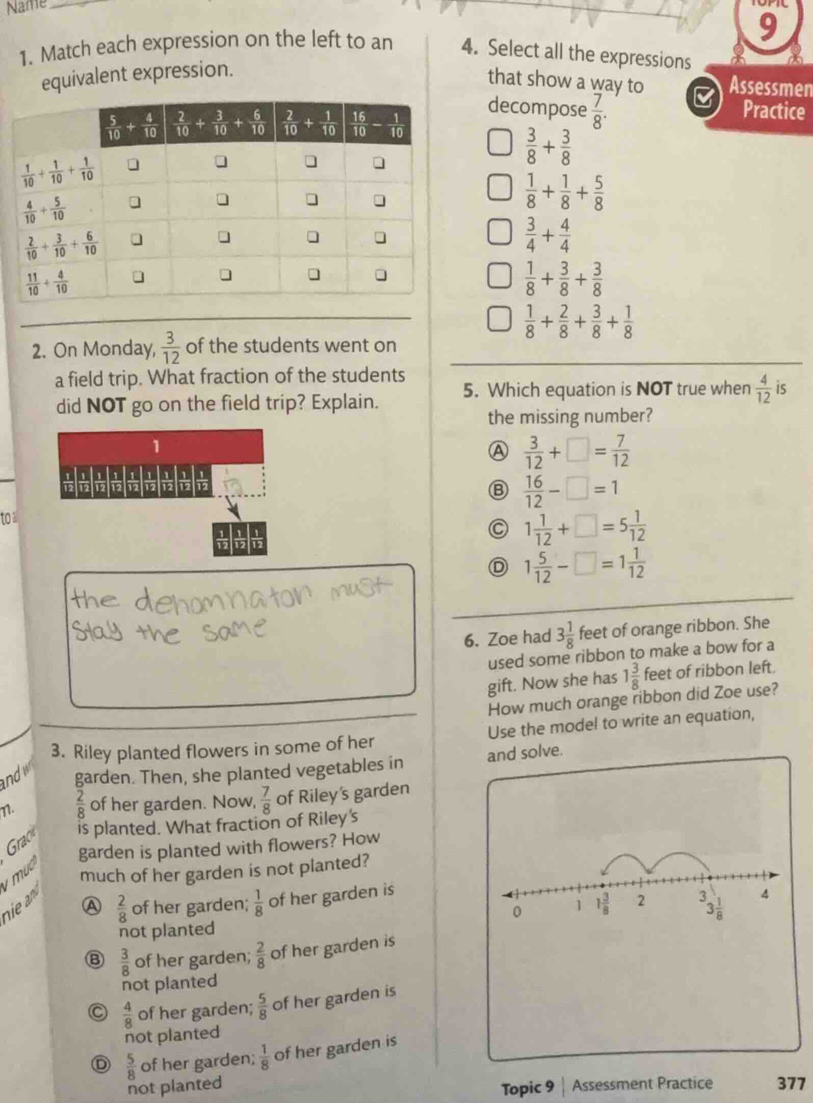 1. match each expression on the left to an equivalent expression. \\(\\…