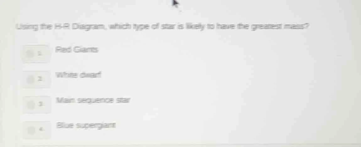 using the h-r diagram, which type of star is likely to have the greates…