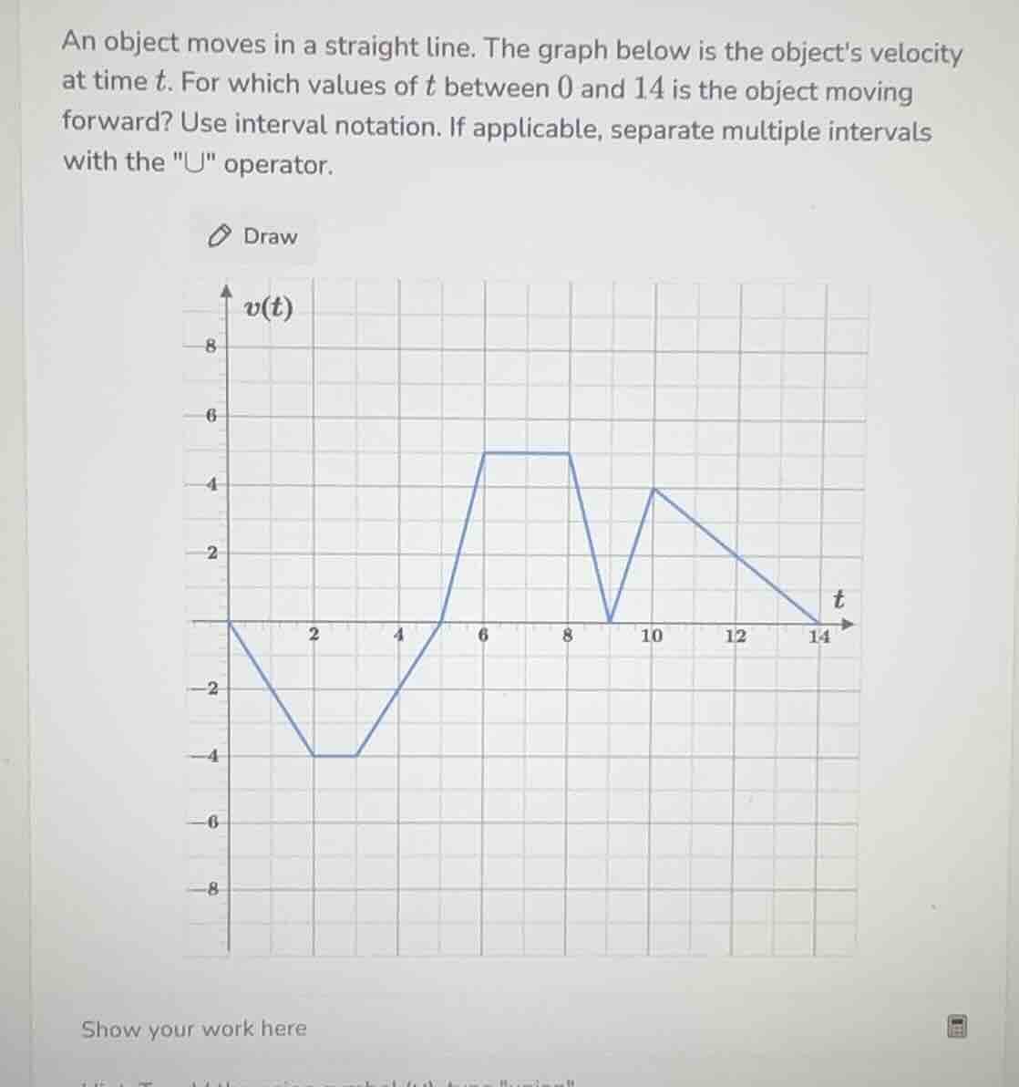 an object moves in a straight line. the graph below is the objects velo…
