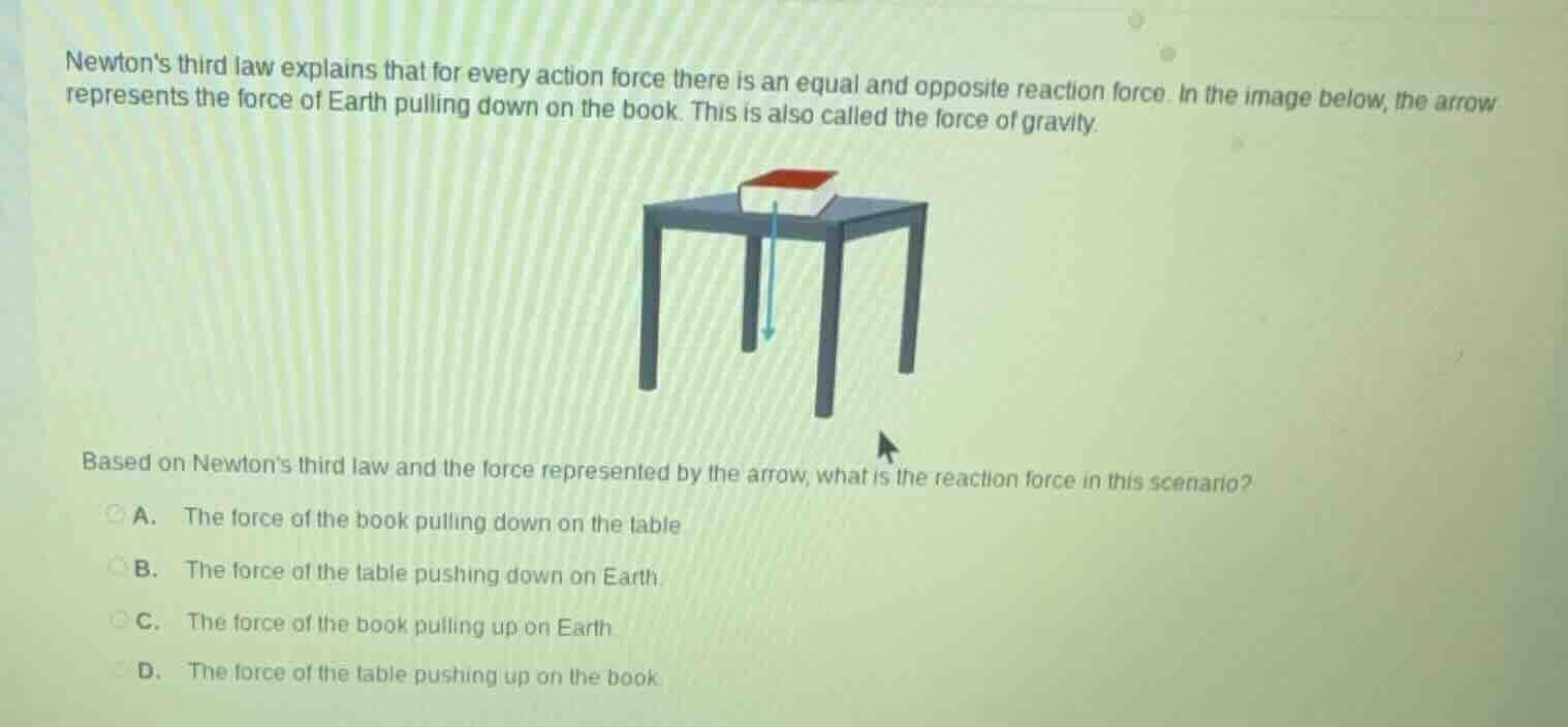 newtons third law explains that for every action force there is an equa…