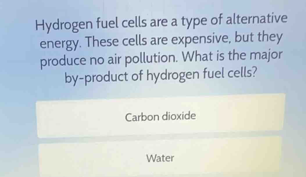 hydrogen fuel cells are a type of alternative energy. these cells are e…