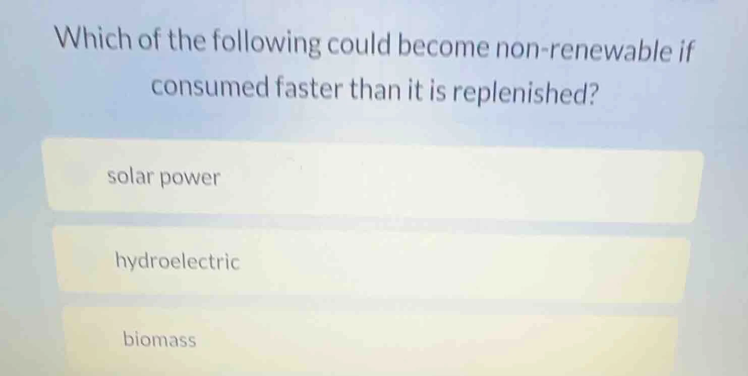 which of the following could become non - renewable if consumed faster …