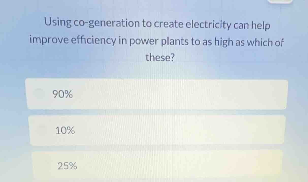 using co - generation to create electricity can help improve efficiency…